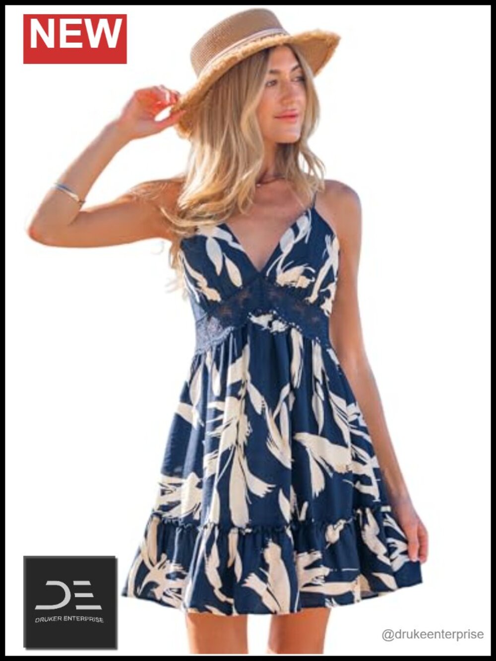 Floral Mini Dress Summer V Neck Beach Vacation Sundress